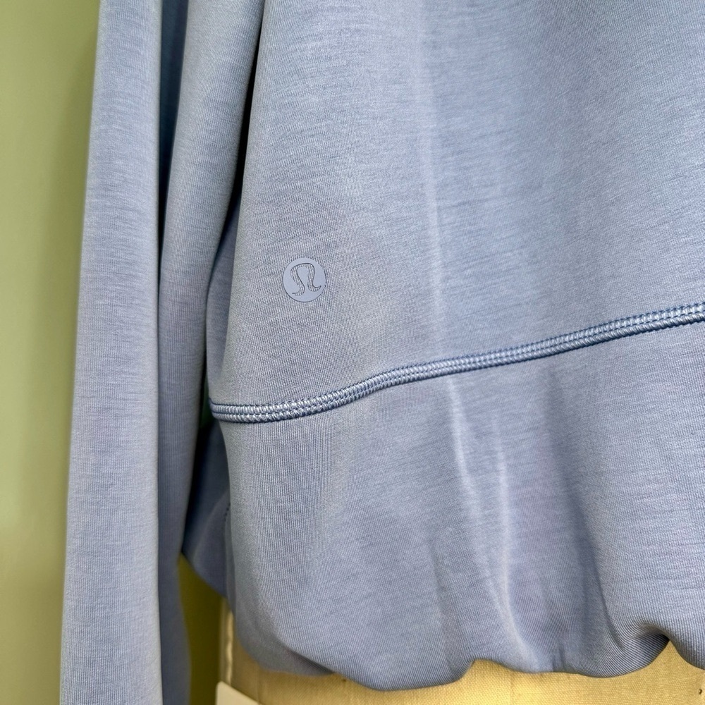 Lululemon Softstreme Full Zip Hoodie Jacket Oasis Blue Size 12 NWT - Picture 10 of 11